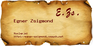 Egner Zsigmond névjegykártya